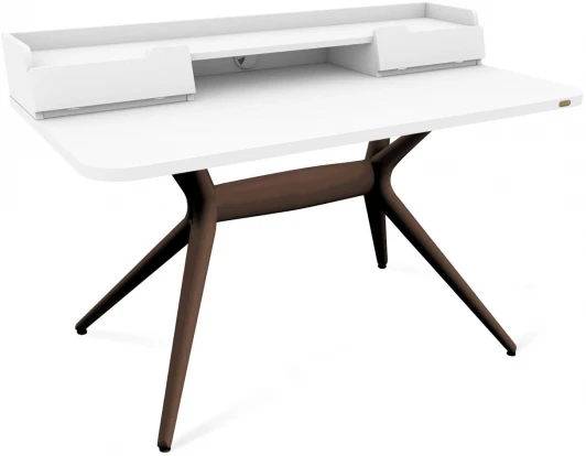 9866014501 Стол рабочий Sheffilton SHT-TU30-2/TT31 120/65 ЛДСП коричневый/белый шагрень от фабрики Sheffilton