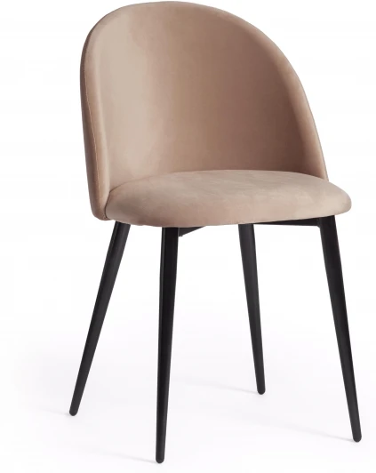 24530 Стул MONRO (mod. 710) / 2 шт. в упаковке Tetchair (Ткань,Металл/Бежевый,Черный) арт.24530