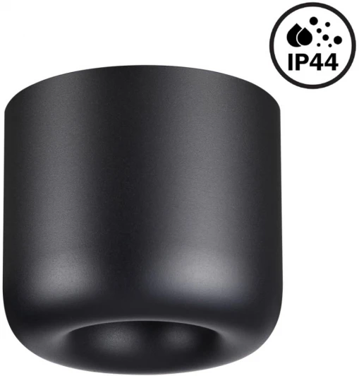 359440 Накладной светильник влагозащищённый Novotech Lisse 359440 черный IP44 LED 10W 220V 3000K (круглые)