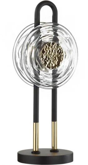 5407/12TL Настольная лампа Odeon Light Magnet 5407/12TL черный/золотой/металл/стекло LED 12W 3000K 1005Лм (220V, выключатель, круглые)