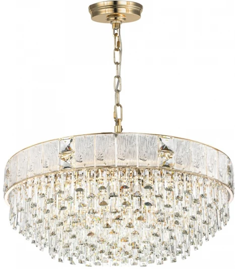 5070/21 Подвесная люстра Odeon Light Fiesta 5070/21 золото/прозрачный/матовый/металл/хрусталь/стекло E14 21*40W (220V, на цепи)