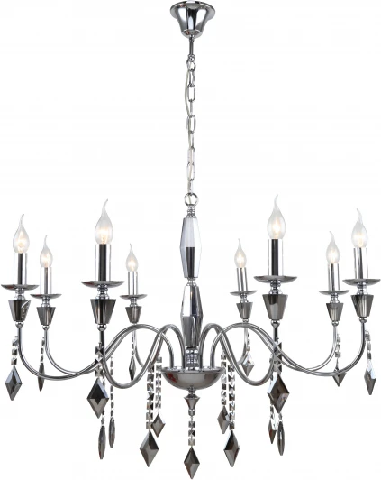 1053/09/08P Подвесная люстра Grace 1053/09/08P (220V, хрусталь, подвески, на цепи, подсвечник, свеча)
