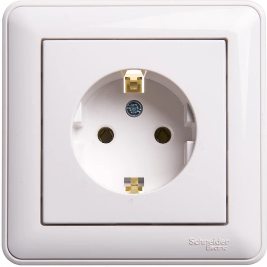 RS16-154-18 Розетка встраиваемая с заземлением (белый) Systeme Electric W59 RS16-154-18