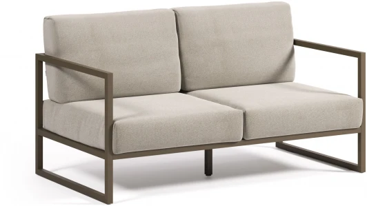 146027 Диван уличный La Forma (ex Julia Grup) Comova (Зеленый,Серый/ Пена,Металл,Алюминий,Искусственные волокна)