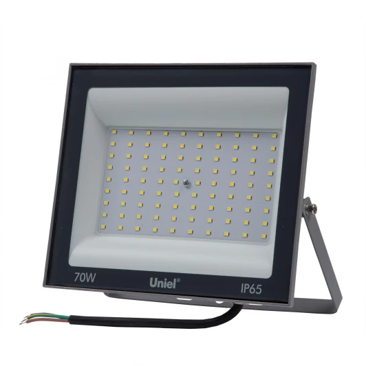 ULF-F23-70W/6500K IP65 160-240V GREY Прожектор уличный светодиодный 6500K серый Uniel ULF-F23-70W/6500K IP65 160-240V GREY