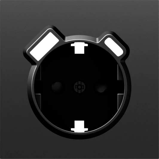 DS22957 Накладка для розетки Schuko с зарядным устройством USB A+C, со шторками 16A 250В, черный графит Donel S08 DS22957