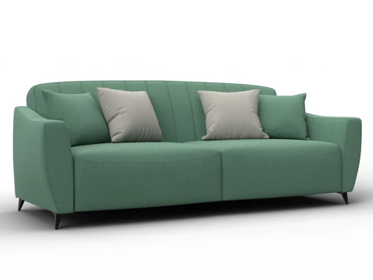 132566 Диван-книжка Лига-095 НПБ (ДВП,ДСП,ЛДСП,Брус,Фанера,ЛДВП/Металл/Рогожка/Зеленый) Лига Диванов 132566