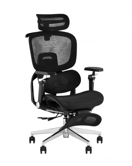 УТ000041699 Кресло офисное TopChairs Prodigy с оттоманкой черный УТ000041699