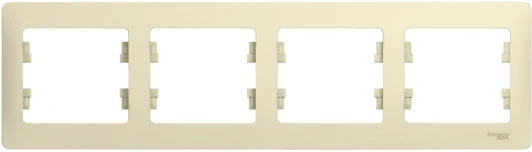 GSL000204 Рамка на 4 поста (бежевый) Systeme Electric GSL000204