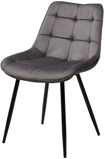 628M04283 Стул MIAMI G062-40 серый, велюр / черный каркас M-City 628M04283