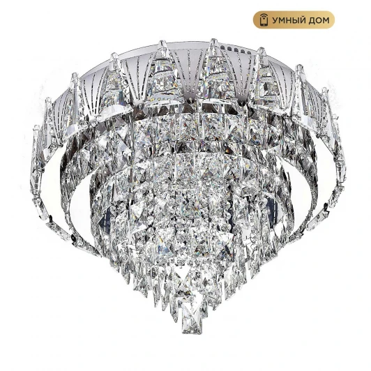 L9437-500 CR с УД Потолочная люстра светодиодная хрустальная с пультом и управлением смарфоном с регулировкой цветовой температуры и яркости LED4U LED4U L9437-500 CR с УД