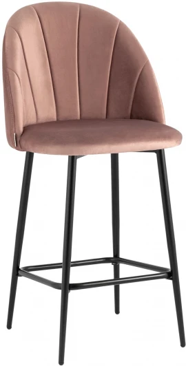 УТ000034606 Стул полубарный велюр пыльно-розовый Stool Group Логан УТ000034606