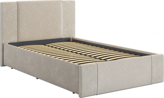 ZO.KM1.2-24.2081 Кровать с основанием Хлоя 120х200 см Mebelson (ДСП,Ткань/Кремовый) арт.ZO.KM1.2-24.2081