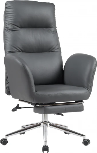 УТ000040807 Кресло руководителя TopChairs Solid с оттоманкой серый арт.УТ000040807