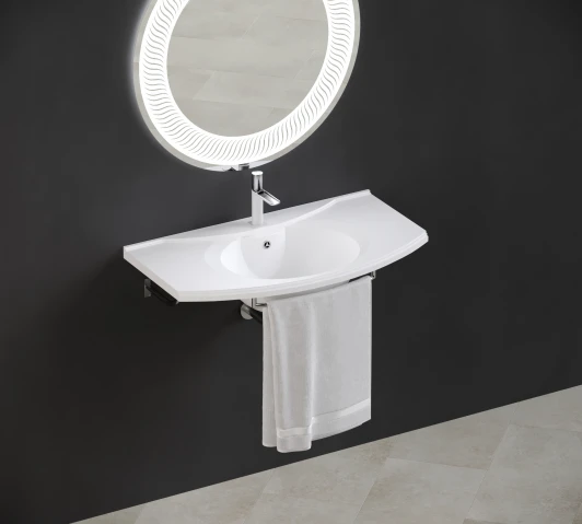 НФ-00008048 Раковина Цвет и Стиль Техно 85 с полотенцедержателем