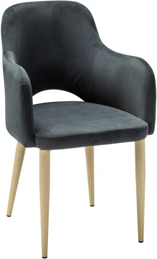 410124151h_Diag grey_н.дуб Кресло Ledger Diag grey/черный R-Home арт.410124151h_Diag grey_н.дуб