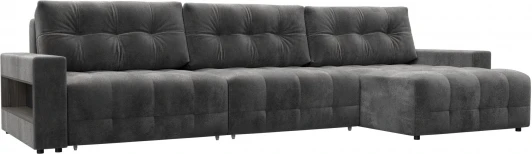 128971 Диван угловой с полками Лига-053 НПБ Лонг Лига Диванов (Велюр) арт.128971