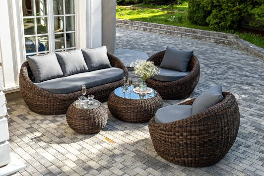 BARS3C2T-4-SET brown "Барселона" лаунж-зона из искусственного ротанга, цвет коричневый 4SIS арт.УТ-00010262