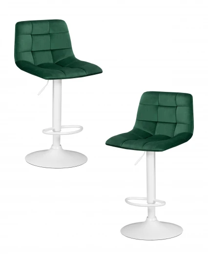 LM-5017-N_M_V-green Набор 2 шт стул барный DOBRIN TAILOR WHITE (зеленый велюр (MJ9-88))