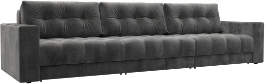 128440 Диван прямой с декором Лига-049 НПБ Лонг Лига Диванов (Велюр) арт.128440