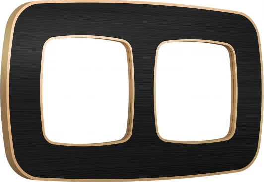 OF640542 Рамка Ambrella Volt OMEGA Coint (Черный Стекло органическое/Шампань) 2-ая OF640542