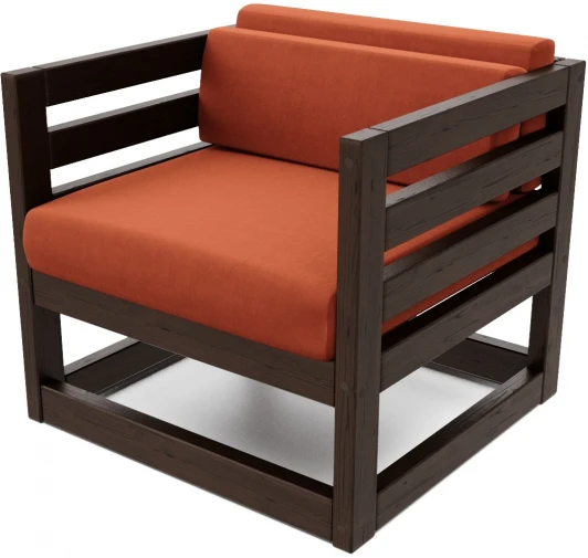 221114 Кресло Arsko Магнус венге велюр терракотовый