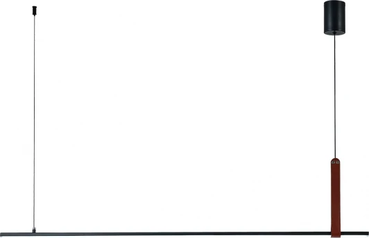 10297/1LED Black Подвесной светодиодный светильник Escada Alliance 10297/1LED Black 45Вт, кожа/металл/силикон, черный