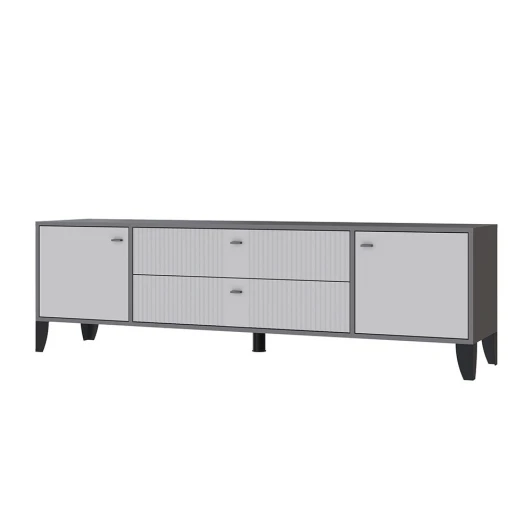 00-00185578 Тумба под телевизор ТЭКС Парус-10, Графит, Светло-серый