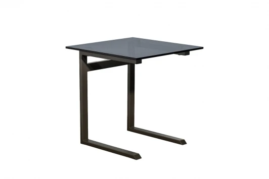 57EL-11011 57EL-11011 Стол журнальный приставной серый, стекло тонированное 50*50*50см Garda Decor