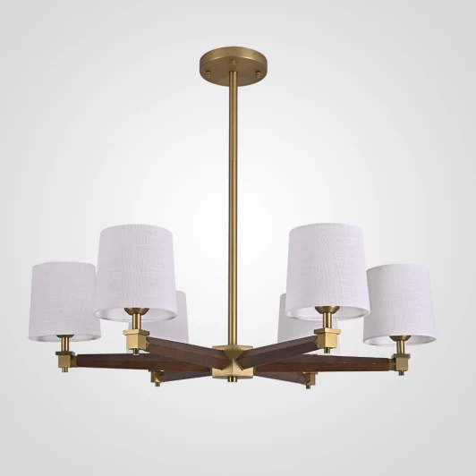 Stavra01 Потолочная люстра на штанге Jorgenson D85 White/Dark Wood By ImperiumLoft Stavra01 (220V)