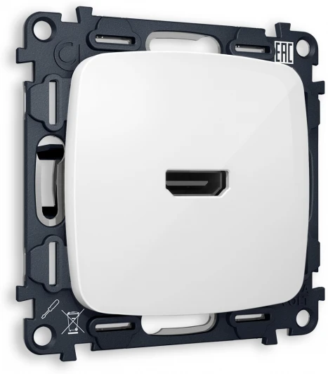 MO114010 Розетка HDMI (белый глянец) Ambrella Volt QUANT MO114010