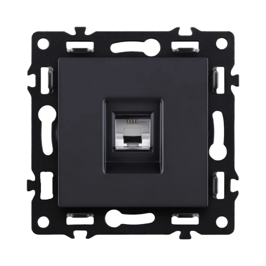 AS-019BK Розетка телефонная RJ11 черный Kollinger Asthetik AS-019BK