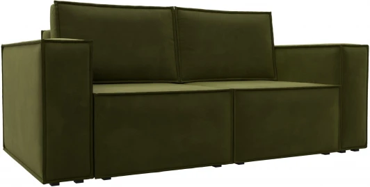 121880 Диван прямой Куба мини (Зеленый/Микровельвет) Лига Диванов арт.121880