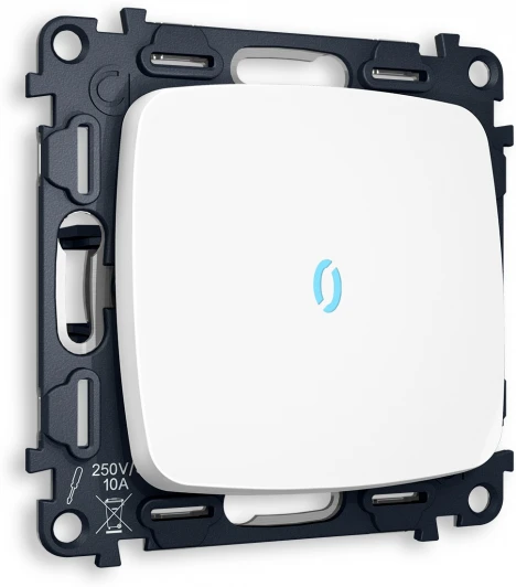 MO122020 Комплект механизма Ambrella Volt 1-клавишного выключателя с подсветкой 10000K OMEGA MO122020 Белый матовый QUANT