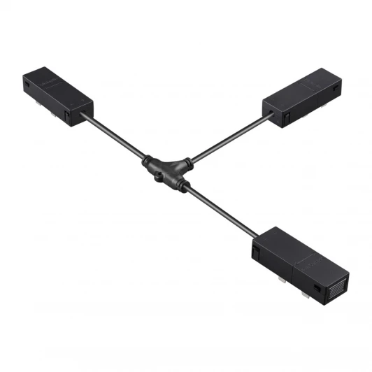 135314 Гибкий токопроводящий соединитель "T" Novotech Vector 135314 черный IP20 90-240V
