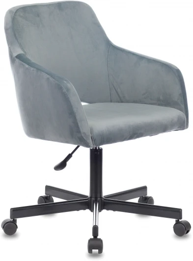 CH-380M/21BLUESTEEL Кресло Бюрократ CH-380M голубая сталь Italia 21 крестовина металл черный