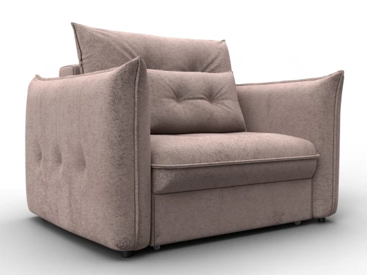 137000 Кресло Лига-100 НПБ (ДСП,Фанера,Велюр/Бежевый) Лига Диванов 137000