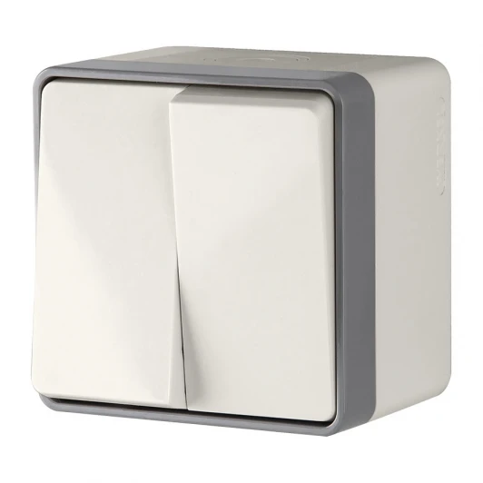 W5020203 Выключатель двухклавишный влагозащищенный Gallant (слоновая кость) W5020203 (a051544)