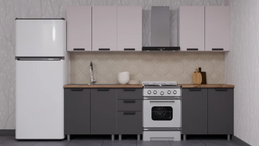 Н00231876 ГК Аленушка 2м Лаванда Кашемир/Сталь,скоба черный,сонома