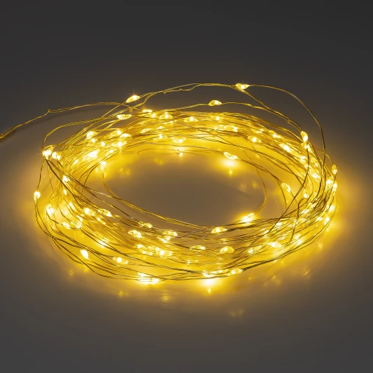 ERASF22-42 Садовая гирлянда светодиодная на солнечной батарее Нить теплый свет 10 м ЭРА ERASF22-42