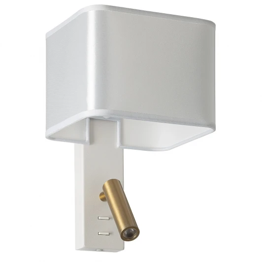 CL704480 Бра с белым абажуром и выключателем с подсветкой для чтения Citilux Dekart CL704480
