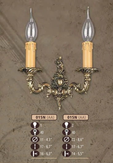 015N/2 AA Бра Riperlamp 015N 015N/2 AA