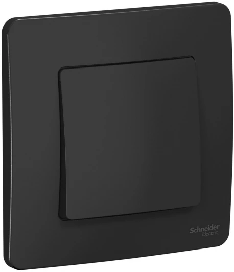 BLNVS010606 Выключатель встраиваемый одноклавишный (антрацит) Systeme Electric Blanca BLNVS010606