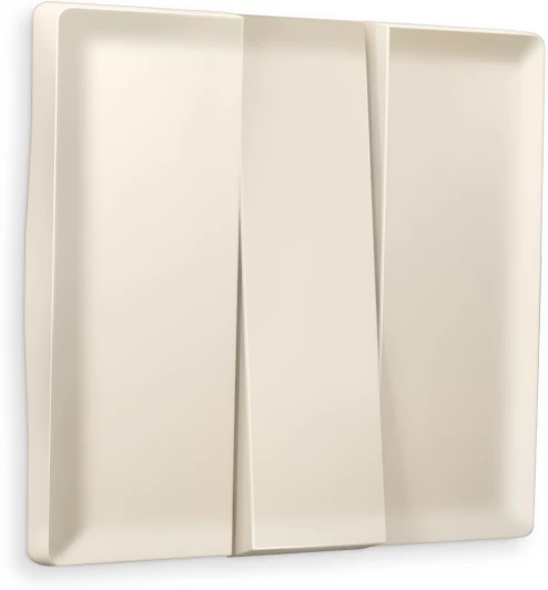 AP3250 Лицевая панель Ambrella Volt ALFA (Бежевый матовый) для 3-кл выключателей QUANT AP3250