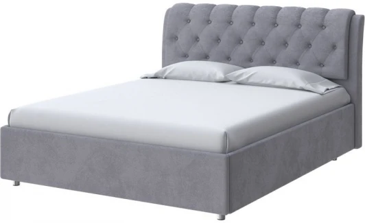 2022822 PROxSON Кровать Chester (Ткань: Велюр Teddy Мокрый асфальт) 80x200