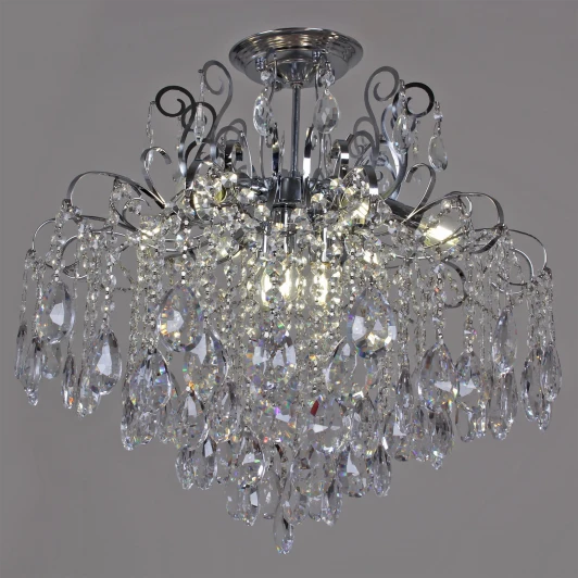 79030-0.3-600A CH Потолочная люстра хрустальная на штанге Reluce 79030-0.3-600A CH