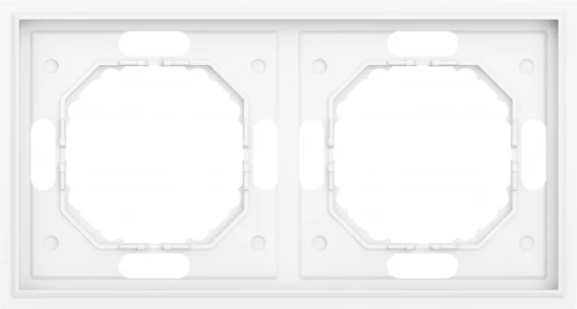 DS21203 Рамка 2-я, глянцевый белый Donel S08 DS21203