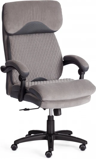 21618 Кресло CHIEF Tetchair (Флок,Ткань/Серый) арт.21618