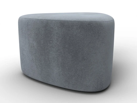 132365 Пуф 004 (ДСП,Фанера/Пластик/Велюр/Серый) Лига Диванов 132365