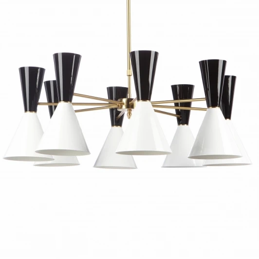 144399-22 Подвесная люстра Cairo Chandelier 8 Arm Black And White ImperiumLoft 144399-22 (144399-22)